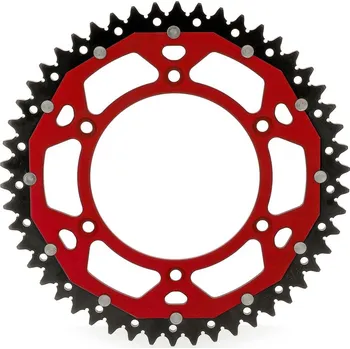 Nářadí na motocykly ART Dvoukomponentní hliníkovo-ocelová ultralehká samočistící zadní rozeta 808 - 520 ART-808-50-RED