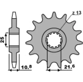 Nářadí na motocykly Ocelová standardní přední řetězová kola PBR 2086 - 525 2086.16.18NC