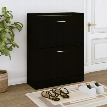 Botník Botník , černý, 63x24x81 cm, materiál na bázi dřeva