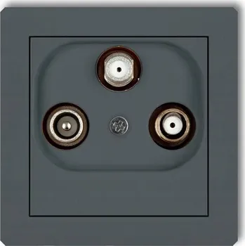 Elektrická zásuvka ANTÉNNÍ ZÁSUVKA 2xSAT+TV 28DGSN DECO KARLIK GRAFICKÁ.