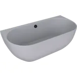 Polysan Pagoda Nástěnná vana litý mramor 170x85x58cm, šedá mat, 72976.31