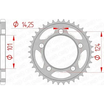 Nářadí na motocykly Ocelové standardní zadní kolo AFAM 71801 - 525 71801-41