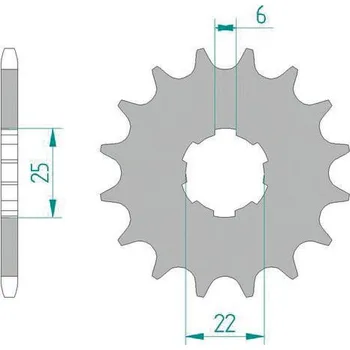 Nářadí na motocykly Ocelová standardní přední řetězová kola AFAM 20100 - 420 20100-15