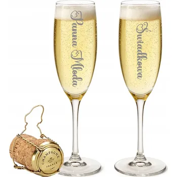 Sklenice Skleničky gravírované na šampaňské pro svatba svatební hostina