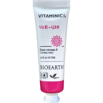 Pleťový krém BIOEARTH Krém s vitamínem E + Q10: cestovní balení 30ml