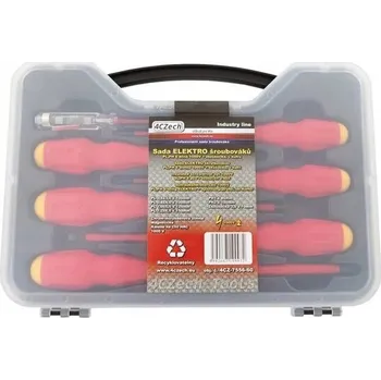 Šroubovák 4CZech sada šroubováků elektro VDE 1000V, PL + PH + zkoušečka PROFI, PH kuf