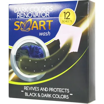 Prací prášek Smart Wash ubrousky na praní černé prádlo, obnovovač barvy, 12 ks