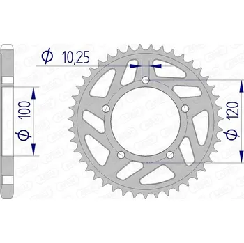 Nářadí na motocykly Hliníková zadní rozeta AFAM 36802 - 525 36802-42