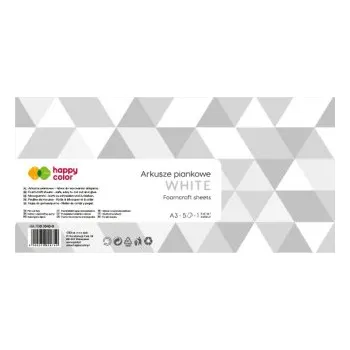 Set školních potřeb Arkusze piankowe Happy Color A3 białe 5 ark. (PL)