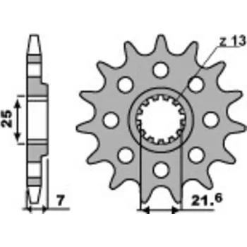Nářadí na motocykly PBR Racing Ocelová standardní přední řetězová kola 2167 - 520 2167.17.18NC