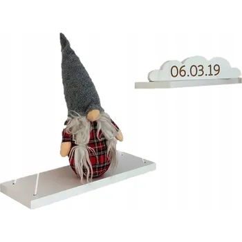 police Police MDF deska Moliland 34 x 12 cm bílá