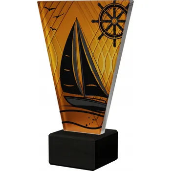 Obraz Skleněná trofej Cyklistika silniční VL1-A/CYC/BK 22,5 cm s gravírovanou cedulkou