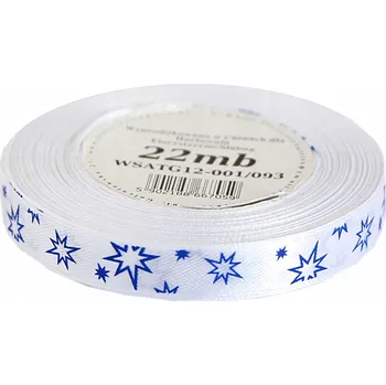 Stuha Saténová stuha s hvězdičkami 12mm/22m 6 barev