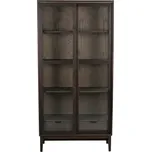 Hnědá vitrína v dekoru dubu s posuvnými dveřmi 100x203 cm Hazelton – Rowico ID_1642346