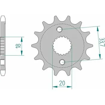 Nářadí na motocykly Ocelová standardní přední řetězová kola AFAM 20212 - 428 20212-15