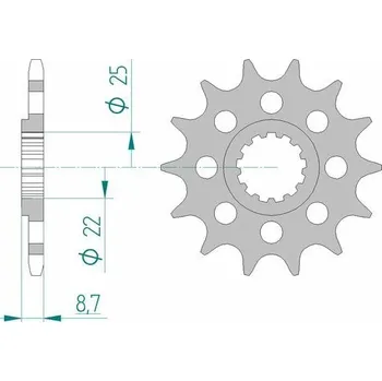 Nářadí na motocykly Ocelová standardní přední řetězová kola AFAM 28402 - 520 28402-18