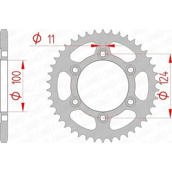 Nářadí na motocykly Ocelové standardní zadní kolo AFAM 50602 - 520 50602-42