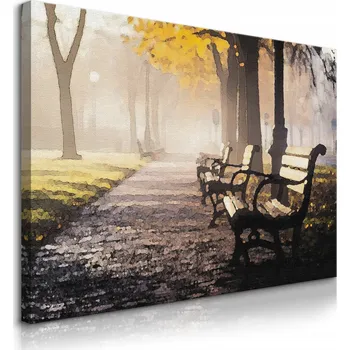 Obraz OBRAZ NA PLÁTNĚ DO OBÝVACÍHO POKOJE LOŽNICE PARK PŘÍRODA MALÍŘSTVÍ PODZIM 70x50