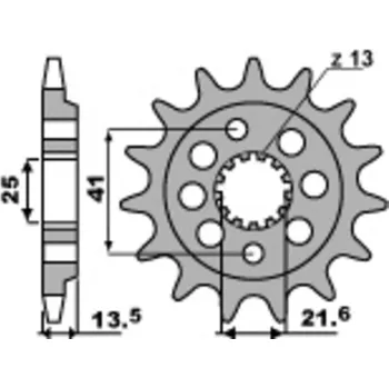 Nářadí na motocykly Ocelová standardní přední řetězová kola PBR 2099 - 520 2099.15.18NC