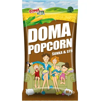 Doma pop corn šunka, sýr, ks