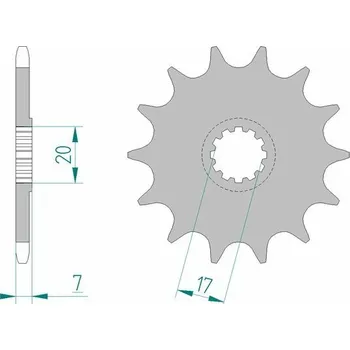 Nářadí na motocykly Ocelové standardní přední kolo AFAM 94109 - 420 94109-15