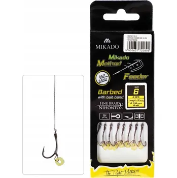 Rybářský háček Háčky zemní, muchové, spiningové, s otřepem Mikado, 8 ks