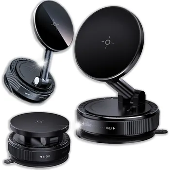 Magnetický držák telefonu do auta s přísavkou na sklo, kompatibilní s MagSafe