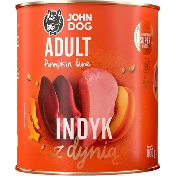 Krmivo pro psa John Dog krůta s dýní vlhké krmivo pro psy 800 g