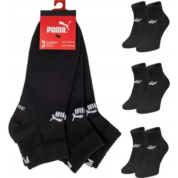 Pánské ponožky PUMA PONOŽKY KOTNÍKOVÉ ČERNÉ 3-BALENÍ 43-46