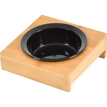 Miska pro psa Bambusová miska s podstavcem pro psa ø 12 cm – Love Story ID_1730224