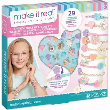 Hračka MAKE IT REAL Spojovací náramky kreativní set výroba dětské bižuterie 131735