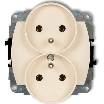 Elektrická zásuvka Elektrická Zásuvka Karlik béžová