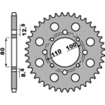 Nářadí na motocykly Ocelová standardní zadní rozeta PBR 333 - 630 333.41.C45