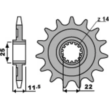 Nářadí na motocykly Ocelová standardní přední řetězová kola PBR 2207 - 520 2207.13.18NC