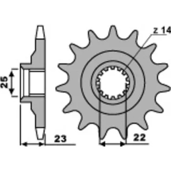 Nářadí na motocykly PBR Ocelová standardní přední řetězová kola 548 - 520 548.14.18NC