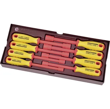 Ruční nářadí KRAFTWERKTOOLS Sada šroubováků - nástavce 7,0-14,0mm VDE 1000V 8ks COMPLETO PROFI Line