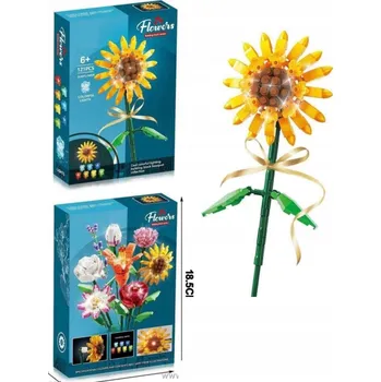 ostatní stavebnice Stavebnice 121 dílků - Svítící květina - Slunečnice