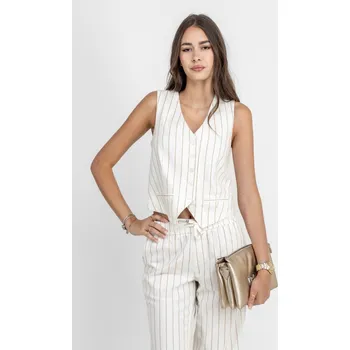 Dámská vesta Red Button dámská vesta s proužkem off white/béžová Velikost: M