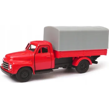 autíčko Opel Blitz 1:34 - 39 WELLY s plachtou, červený