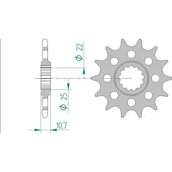 Nářadí na motocykly Ocelová standardní přední řetězová kola AFAM 21511 - 520 21511-16