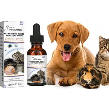 Kosmetika pro psa Kapky na odčervování pro kočky a psy na vši, klíšťata a blechy