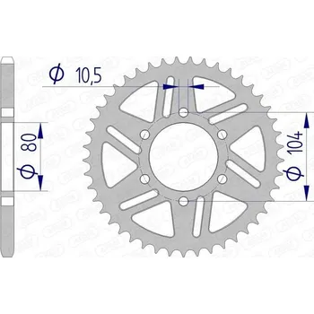 Nářadí na motocykly Hliníková zadní rozeta AFAM 17606520 17606-40