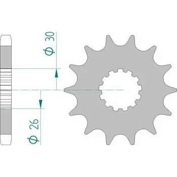 Nářadí na motocykly Ocelová standardní přední řetězová kola AFAM 88800 - 530 88800-17
