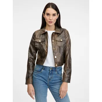 Dámská casual bunda Hnědá dámská vzorovaná koženková bunda ORSAY - Dámské Orsay hnědá 3286272