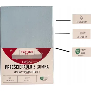 Prostěradlo 2X PROSTĚRADLO PRO DĚTI 60X120 100% BAVLNA JERSEY S GUMOU DO POSTÝLKY