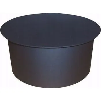 Kouřovod Víčko kouřové 180mm, tloušťka 1,5mm, černé 654293