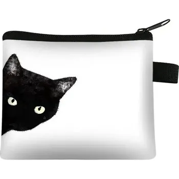 Peněženka Malá dámská peněženka s kočičím motivem | organizér na mince - 13