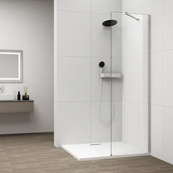 Polysan Esca Chrome Jednodílná sprchová zástěna k instalaci ke stěně, sklo čiré, 500 mm, ES1050-01