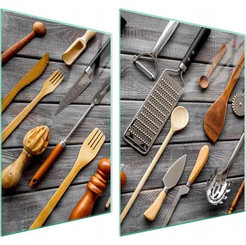 Obraz Skleněná ochranná deska na sporák 70x52 Lžíce
