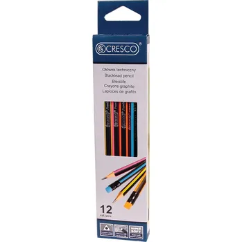 Grafitová tužka Tužka s gumou CRESCO TRIO HB ,balení 12 ks 556245